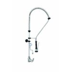 Gruppo Doccia Prelavaggio Monoforo Miscelatore con Canna Girevole, Maniglia Rotonda e Doccetta Premium - P0101020114 - immagine 2