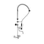 Gruppo Doccia Prelavaggio Miscelatore Biforo a Muro con Canna a Metà Asta e Doccetta Basic, Interasse 150±20 mm - R0102010302 - immagine 2