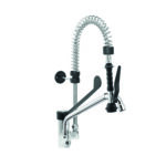 Gruppo Doccia Prelavaggio Monoforo Miscelatore Canna Girevole Ø20x250mm Leva Clinica PA6 Mini