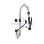 Gruppo Doccia Prelavaggio Monoforo Miscelatore Canna Girevole Ø20x250mm Leva Clinica PA6 Mini - immagine 2