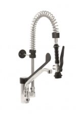 Gruppo Doccia Prelavaggio Monoforo Miscelatore Canna Girevole Ø20x250mm Leva Clinica PA6 Mini - immagine 2