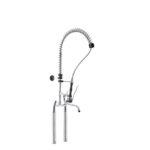 Gruppo Doccia Biforo con Prolunghe, Canna Girevole "S" Ø18x220mm, Doccia Premium, Interasse 155mm