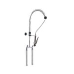 Gruppo Doccia Biforo con Prolunghe, Canna Girevole "S" Ø18x220mm, Doccia Premium, Interasse 155mm - immagine 4