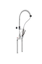 Gruppo Doccia Biforo con Prolunghe, Canna Girevole "S" Ø18x220mm, Doccia Premium, Interasse 155mm - immagine 6