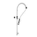 Gruppo Doccia Prelavaggio Monoforo Acqua Fredda con Maniglia Rotonda