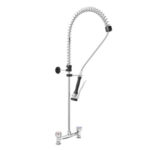 Gruppo Doccia Prelavaggio Biforo a Lavello con Maniglie Rotonde, Interasse Fisso 203.20mm