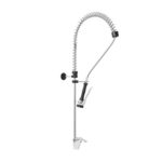 Miscelatore Monoforo con Doccia Prelavaggio, Maniglia Leva Corta Cromata e Doccetta Premium