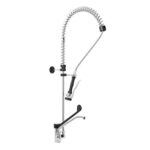 Miscelatore Monoforo con Doccia Prelavaggio, Canna Girevole Ø20x250 mm e Leva Clinica - immagine 2