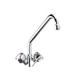 Miscelatore Monoforo con Canna 'C' Ø18x250 mm e Maniglie Rotonde