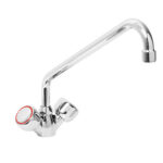 Miscelatore Monoforo con Canna 'C' Ø18x300 mm e Maniglie Rotonde