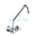 Miscelatore Monoforo con Canna 'C' Ø18x300 mm e Maniglie Rotonde - immagine 2
