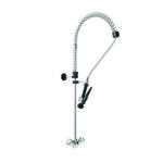 Gruppo Doccia Prelavaggio Monoforo con Maniglie Rotonde e Doccetta Basic