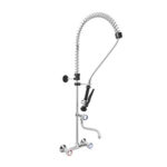 Gruppo Doccia Prelavaggio Biforo a Muro con Canna Girevole a Metà Asta e Doccetta Basic