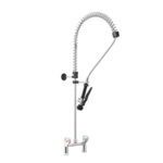 Gruppo Doccia Prelavaggio Biforo con Maniglie Rotonde e Doccetta Basic