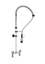 Gruppo Doccia Prelavaggio Biforo con Maniglie Rotonde e Doccetta Basic - immagine 2