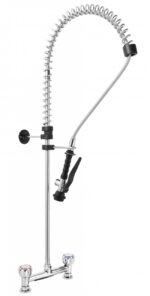 Gruppo Doccia Prelavaggio Biforo a Lavello con Maniglie Rotonde e Doccetta Basic - immagine 2