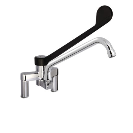 Miscelatore Biforo con Canna Girevole Ø20x250 mm e Leva Clinica in PA6