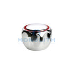 Rubinetto d'Arresto ad Angolo DX 1/2" con Maniglia Rotonda Blu - immagine 2
