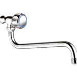 Snodo a Muro con Canna "S" Ø18x220 mm e Maniglia Rotonda